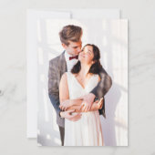 Elegante eenvoudige zwarte minimalistische moderne save the date (Achterkant)