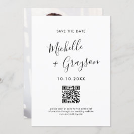 Elegante eenvoudige zwarte minimalistische moderne save the date
