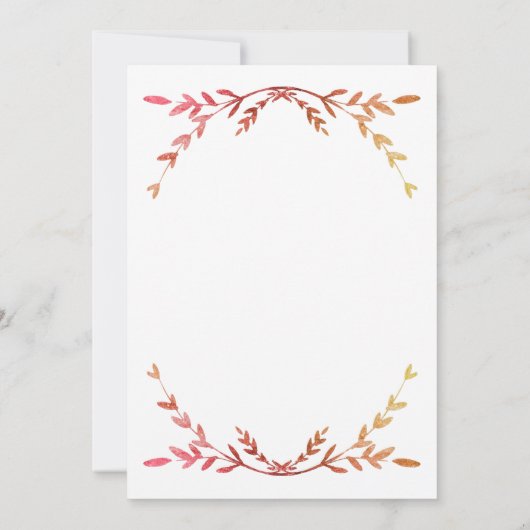 Elegante eerste communie perzik script eenvoudig kaart (Achterkant)