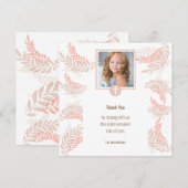 Elegante Eerste Heilige Communie Dank u kaart (Voorkant / Achterkant)