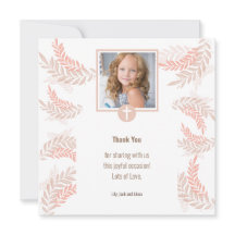 Elegante Eerste Heilige Communie Dank u kaart