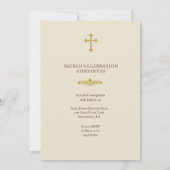 Elegante eerste Heilige Communie gouden kelk Kaart (Achterkant)