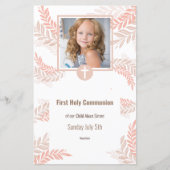 Elegante eerste Heilige Communie Menu (Voorkant)