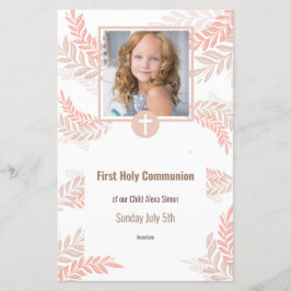 Elegante eerste Heilige Communie Menu