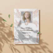 Elegante Eerste Heilige Communie Uitnodiging met F