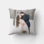 Elegante eerste kerst als meneer en mevrouw foto kussen (Achterkant)