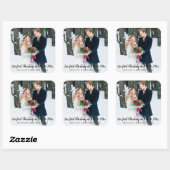 Elegante eerste kerst als Mr en Mrs Large Vierkante Sticker (Vel)