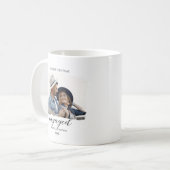 Elegante eerste kerst betrokken foto minimaal koffiemok (Voorkant links)