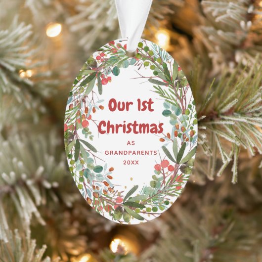 Elegante eerste kerst krans ornament (Boom)