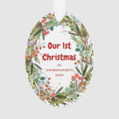 Elegante eerste kerst krans ornament (achterkant)