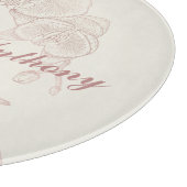 Elegante eerste kerst Pas getrouwd monogram snijde Snijplank (Hoek)