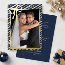 Elegante Eerste Kerstmis na Huwelijk Strepen & Str