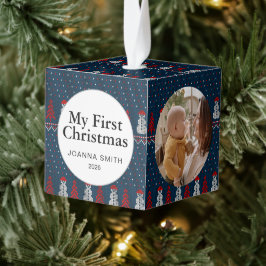 Elegante eerste kerstmis van de baby met eigen naa decoratie