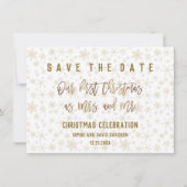 Elegante eerste kerstviering Save the Date (Voorkant)