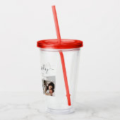 Elegante eerste Moederdag aangepaste fotocollage Acryl Drinkbeker (Links)