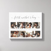 Elegante eerste Moederdag aangepaste fotocollage Canvas Afdruk (Voorkant)