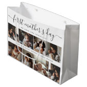 Elegante eerste Moederdag aangepaste fotocollage Groot Cadeauzakje (Voorkant Gekanteld)