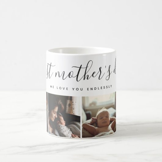Elegante eerste Moederdag aangepaste fotocollage Koffiemok (Center)