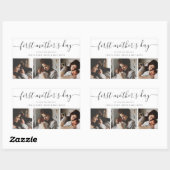 Elegante eerste Moederdag aangepaste fotocollage Rechthoekige Sticker (Vel)