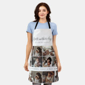 Elegante eerste Moederdag aangepaste fotocollage Schort (Gedragen)