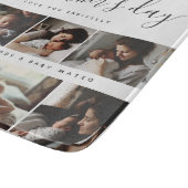 Elegante eerste Moederdag aangepaste fotocollage Snijplank (Hoek)