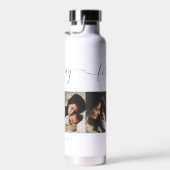Elegante eerste Moederdag aangepaste fotocollage Waterfles (Rechts)