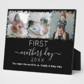 Elegante eerste moederdag fotocollage fotoplaat (Zijkant)