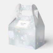 Elegante Eerste Wintervlokken Baby Shower Bedankdoosjes (Achterkant)