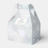 Elegante Eerste Wintervlokken Baby Shower Bedankdoosjes (Voorkant Zijde)