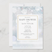 Elegante Eerste Wintervlokken Baby Shower Kaart (Voorkant)
