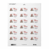 Elegante eeuwige illustratie Santa rendier Etiket (Full Sheet)