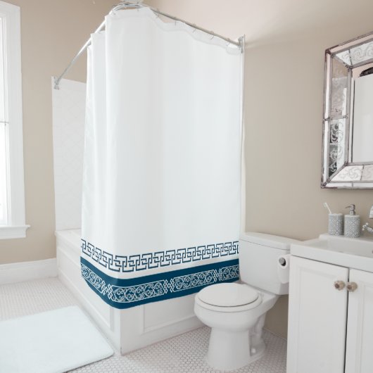 Elegante Eeuwige Levenscyclus Mongoolse Patroon Douchegordijn (In situ)