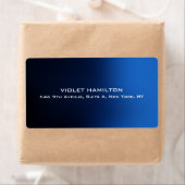 Elegante Effen Blauwe Professionele Moderne Minima Etiket (Insitu)