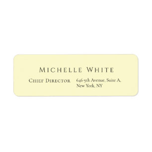 Elegante effen crèmekleur professioneel modern etiket