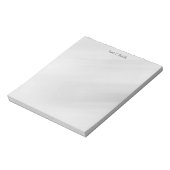 Elegante effen eenvoudige professionele grijze ach notitieblok (Linkerzijde)