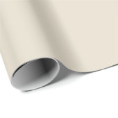Elegante effen pastel boterbeige witte kleur cadeaupapier (Rol Hoek)