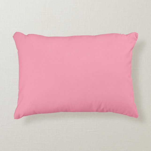 Elegante effen roze accent kussen (Voorkant)