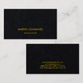 Elegante effen stijlvolle gouden kleur Premium Bla Visitekaartje (Voorkant / Achterkant)