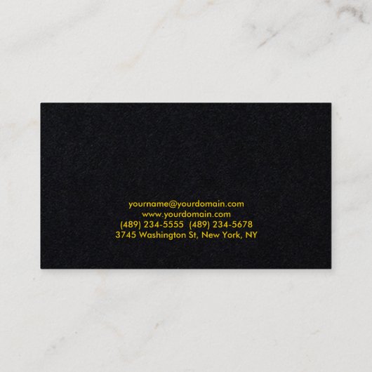 Elegante effen stijlvolle gouden kleur Premium Bla Visitekaartje (Achterkant)