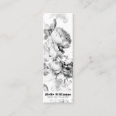 Elegante effen witte bloemen  bloemboeket mini visitekaartje (Voorkant)