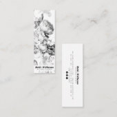 Elegante effen witte bloemen  bloemboeket mini visitekaartje (Voorkant / Achterkant)