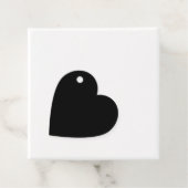 Elegante effen zwarte bedankjes labels (In situ)