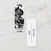 Elegante effen zwarte bloemen  bloemenboeket mini visitekaartje (Voorkant / Achterkant)