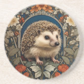 Elegante egel William Morris geïnspireerd Zandsteen Onderzetter (Voorkant)
