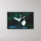 Elegante Egrets in Dance Canvas Afdruk (Voorkant)