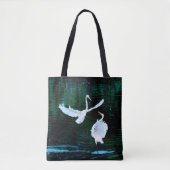 Elegante Egrets in Dance Tote Bag (Voorkant)