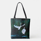 Elegante Egrets in Dance Tote Bag (Achterkant)