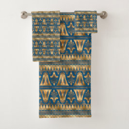 elegante Egypte betegelde patroon Badhanddoek Set Bad Handdoek