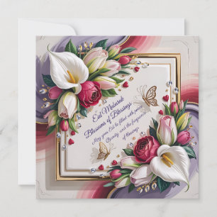 Elegante Eid Al Adha wenskaart met witte Calla Kaart