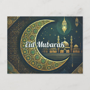 Elegante Eid al-Fitr wenskaart Eid Mubarak Feestda Feestdagenkaart